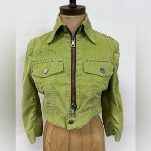 DSQUARED 2 cropped zip up jacket size 40/medium